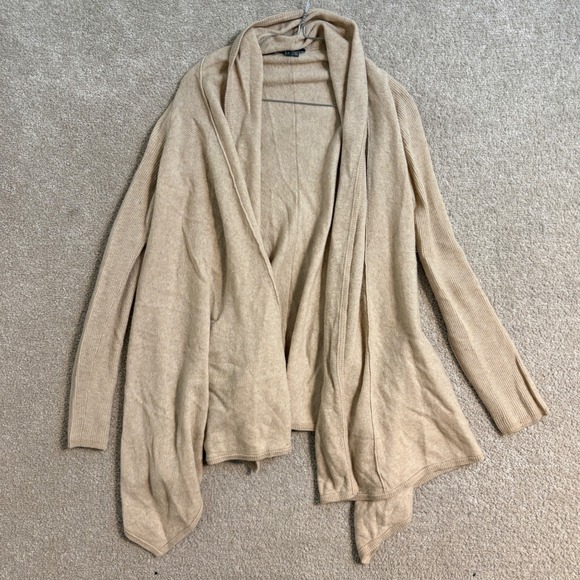 Vince Cashmere Wool Blend Open Front Women Cardigan Draped‎ Knit Sweater Large - Picture 1 of 8